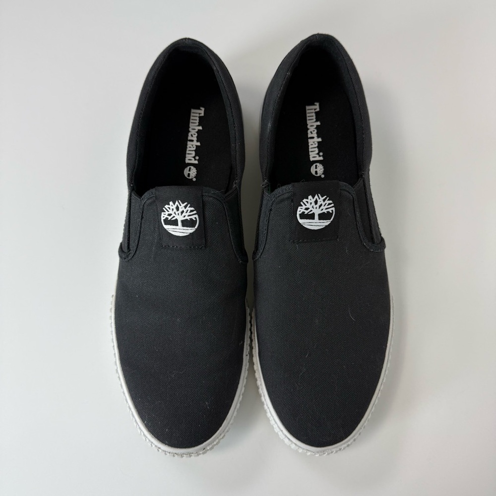Timberland Mylo Bay Low Slip On Sneaker in Black Canvas Mens Size 10